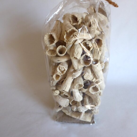 NEW 4” 80 PIECES DRIED NATURAL DECORATIVE BLEACHED CAULIFLOWER ROOT - Picture 2 of 9